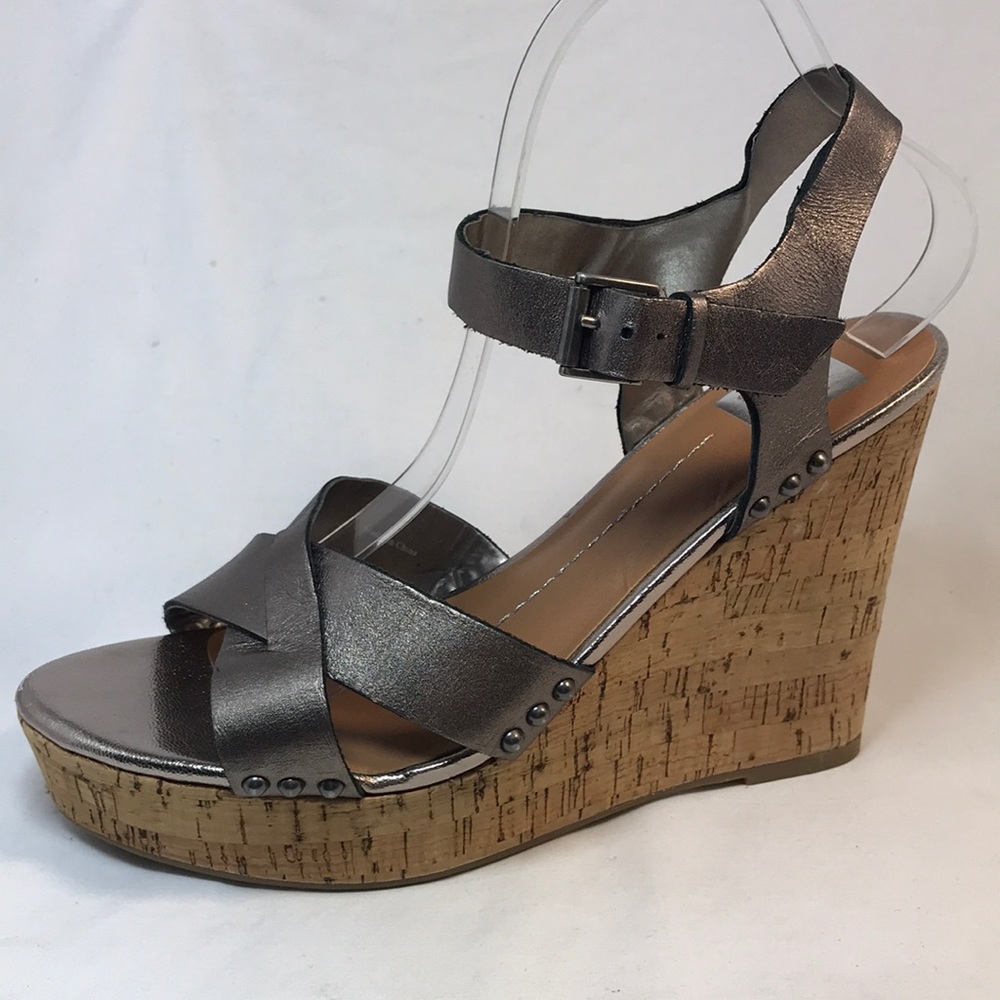DOLCE VITA women wedge sandal metallic Sz. 10 NEW